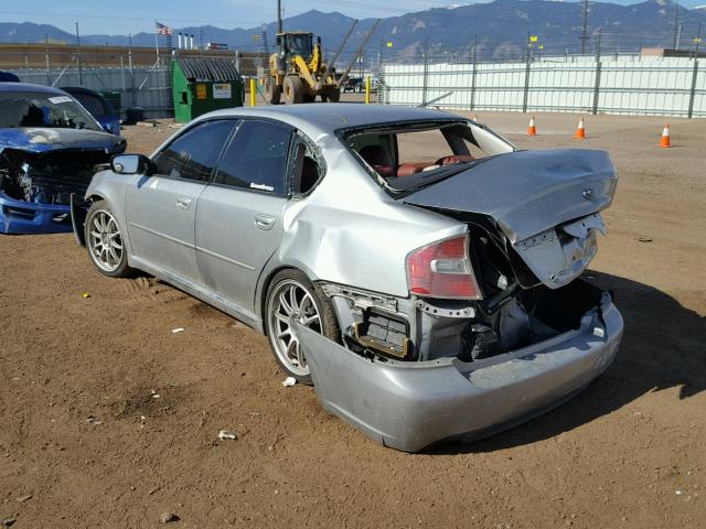 4S3BL676866206301 - 2006 SUBARU LEGACY GT SILVER photo 3