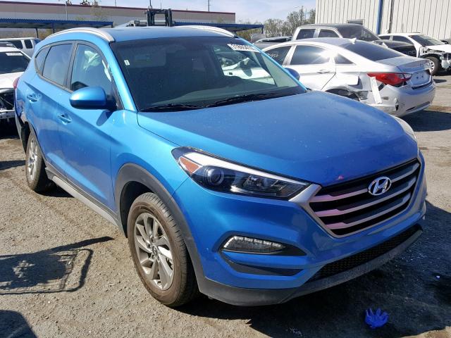 KM8J33A46JU604754 - 2018 HYUNDAI TUCSON SEL BLUE photo 1