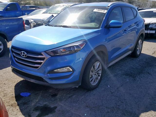 KM8J33A46JU604754 - 2018 HYUNDAI TUCSON SEL BLUE photo 2