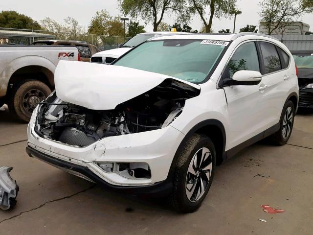 5J6RM3H94GL032727 - 2016 HONDA CR-V TOURI WHITE photo 2