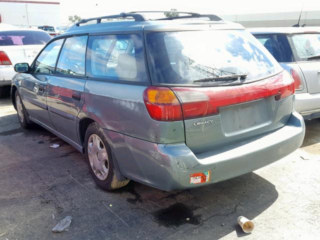 4S3BH635516300837 - 2001 SUBARU LEGACY L GREEN photo 3