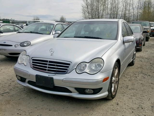 WDBRF52H17F915161 - 2007 MERCEDES-BENZ C 230 SILVER photo 2