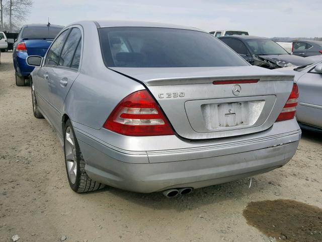 WDBRF52H17F915161 - 2007 MERCEDES-BENZ C 230 SILVER photo 3