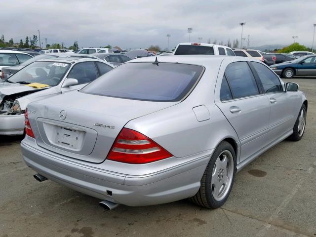 WDBNG73J31A196640 - 2001 MERCEDES-BENZ S 55 AMG SILVER photo 4