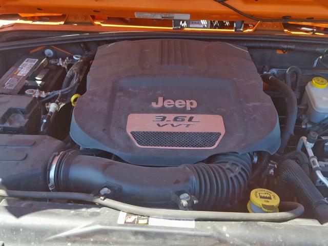 1C4AJWAG8DL502677 - 2013 JEEP WRANGLER S ORANGE photo 7