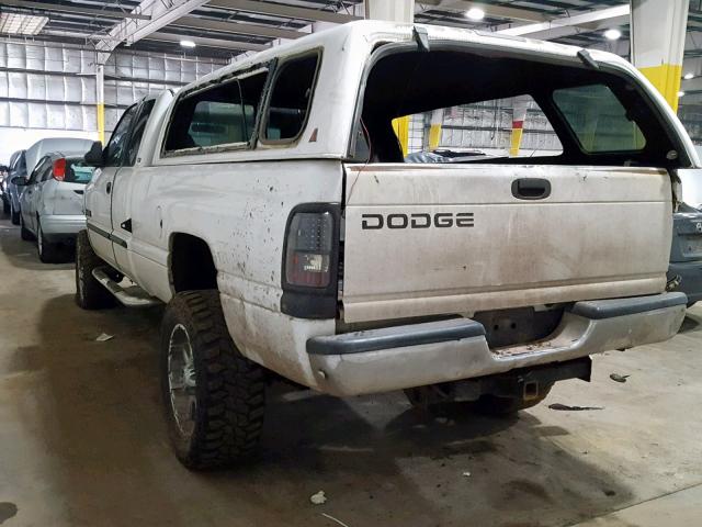 3B7KF2365YG106289 - 2000 DODGE RAM 2500 WHITE photo 3