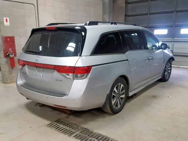 5FNRL5H91EB025691 - 2014 HONDA ODYSSEY TO SILVER photo 4