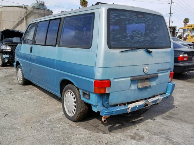 WV2MD0702PH033669 - 1993 VOLKSWAGEN EUROVAN MV TEAL photo 3