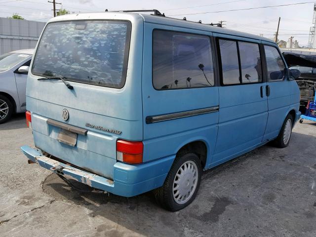 WV2MD0702PH033669 - 1993 VOLKSWAGEN EUROVAN MV TEAL photo 4