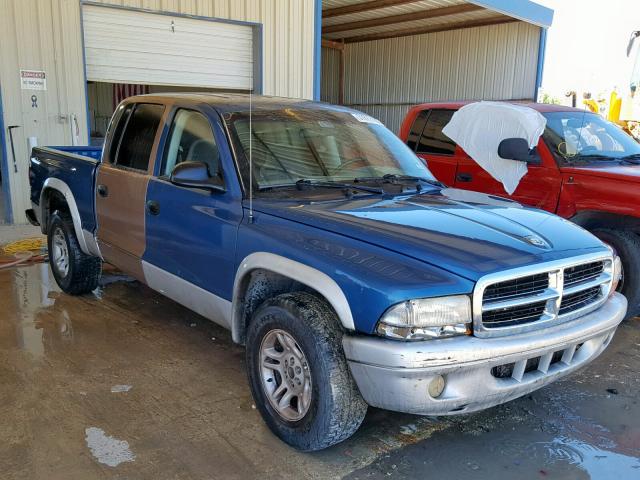 1D7HL48NX4S568158 - 2004 DODGE DAKOTA QUA BLUE photo 1