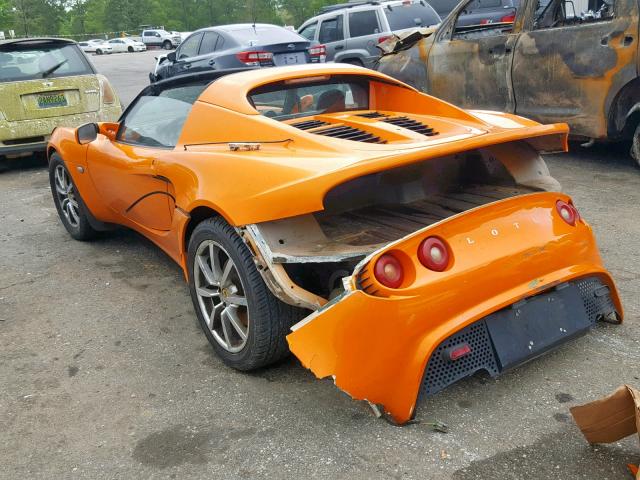 SCCPC11135HL34713 - 2005 LOTUS ELISE ORANGE photo 3