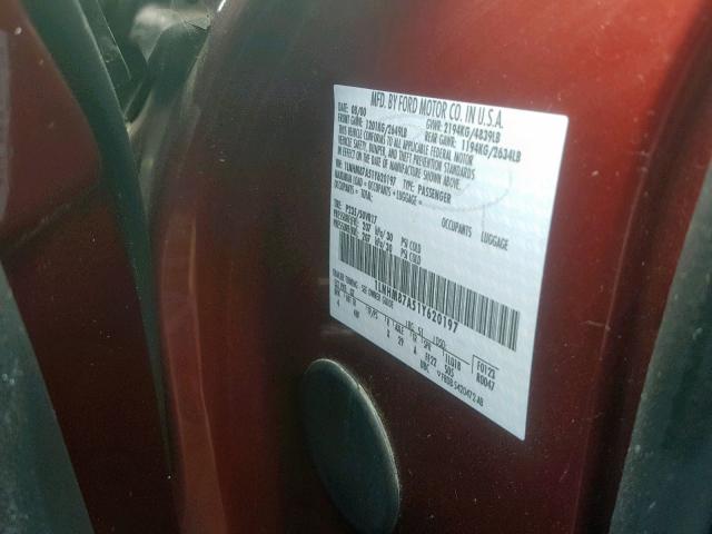 1LNHM87A51Y620197 - 2001 LINCOLN LS MAROON photo 10