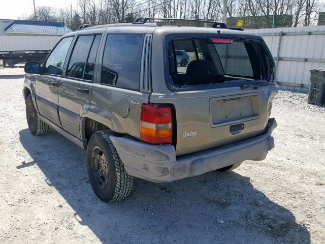 1J4GZ58S7VC519747 - 1997 JEEP GRAND CHER GRAY photo 3