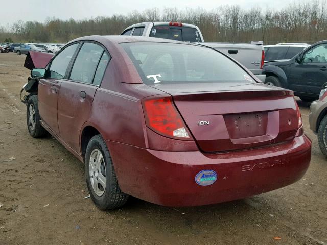 1G8AG54F13Z191031 - 2003 SATURN ION LEVEL BURGUNDY photo 3