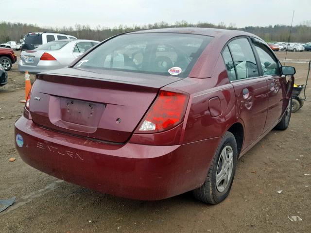 1G8AG54F13Z191031 - 2003 SATURN ION LEVEL BURGUNDY photo 4
