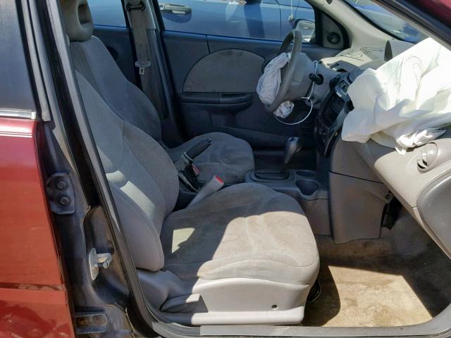 1G8AG54F13Z191031 - 2003 SATURN ION LEVEL BURGUNDY photo 5