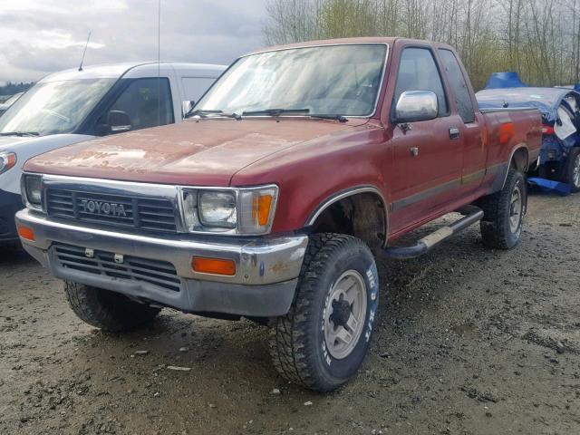 JT4VN13G6L5017785 - 1990 TOYOTA PICKUP 1/2 MAROON photo 2