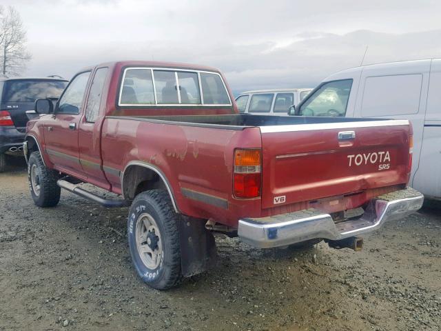 JT4VN13G6L5017785 - 1990 TOYOTA PICKUP 1/2 MAROON photo 3