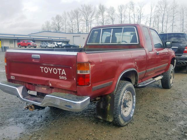 JT4VN13G6L5017785 - 1990 TOYOTA PICKUP 1/2 MAROON photo 4