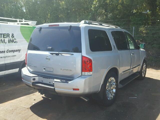 5N1AA0ND8FN620437 - 2015 NISSAN ARMADA SV SILVER photo 4