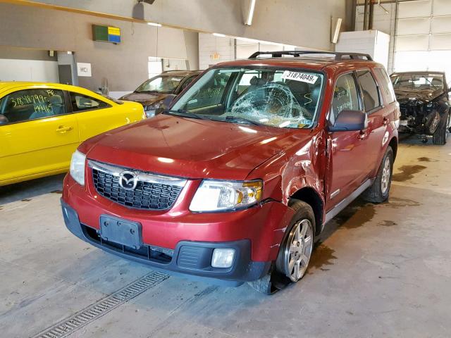 4F2CZ06108KM26273 - 2008 MAZDA TRIBUTE S RED photo 2