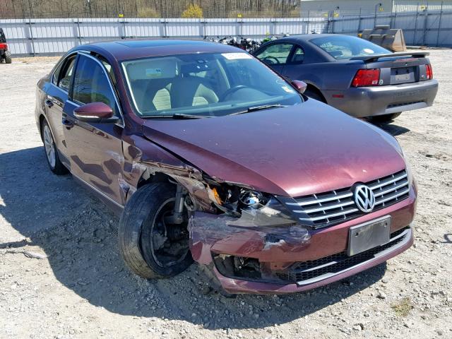 1VWCH7A36CC058640 - 2012 VOLKSWAGEN PASSAT SEL MAROON photo 1