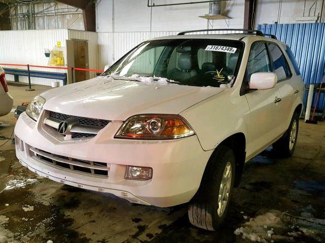 2HNYD18624H514613 - 2004 ACURA MDX TOURIN WHITE photo 2