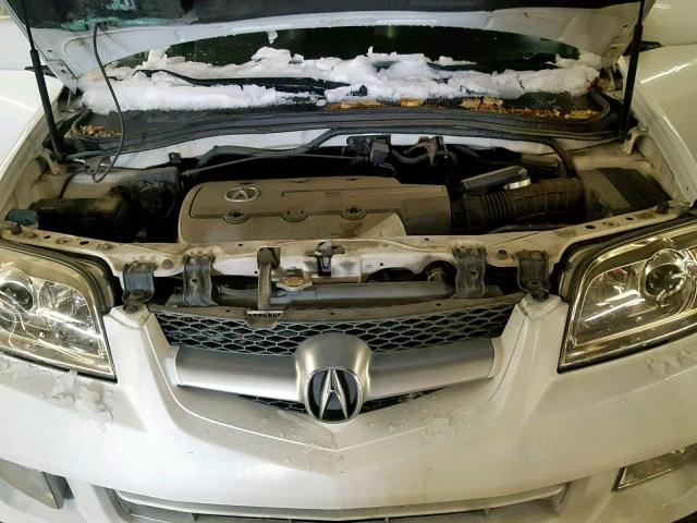 2HNYD18624H514613 - 2004 ACURA MDX TOURIN WHITE photo 7