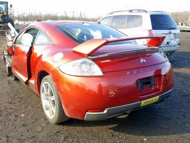 4A3AK64F18E019605 - 2008 MITSUBISHI ECLIPSE SE RED photo 3