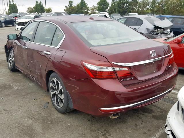 1HGCR3F81GA007403 - 2016 HONDA ACCORD EXL BURGUNDY photo 3