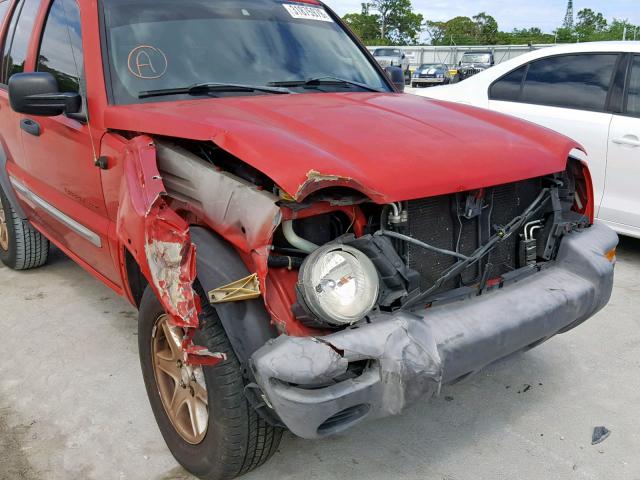 1J4GK48K33W565764 - 2003 JEEP LIBERTY SP RED photo 9