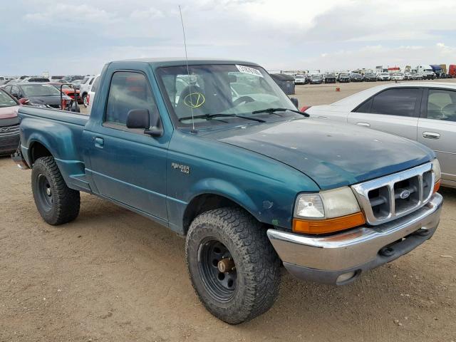 1FTYR11U3WPB01761 - 1998 FORD RANGER GREEN photo 1