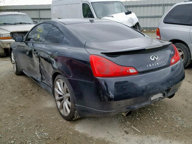 JNKCV64EX9M602772 - 2009 INFINITI G37 BASE BLACK photo 3