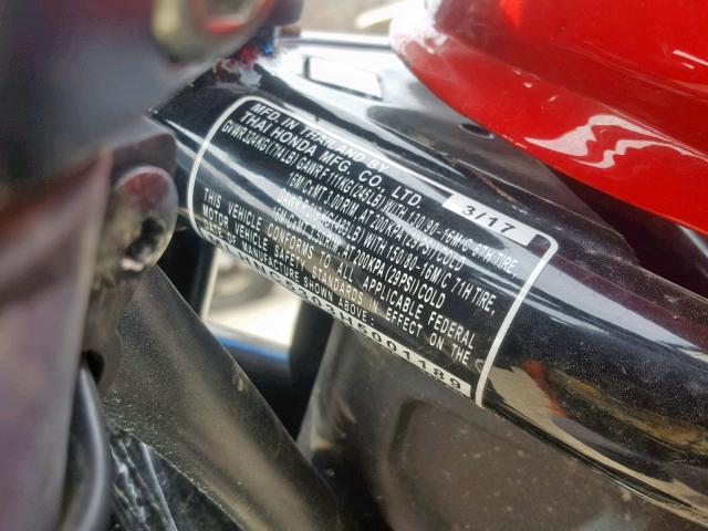 MLHNC5303H5001189 - 2017 HONDA CMX300 RED photo 10