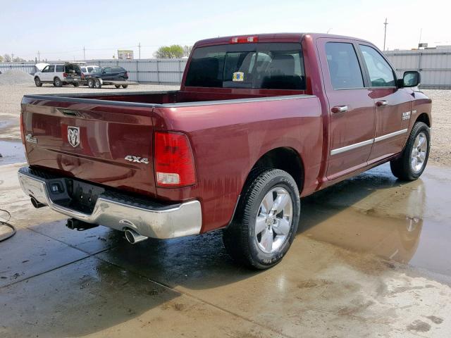 3C6RR7LTXHG787940 - 2017 RAM 1500 SLT MAROON photo 4