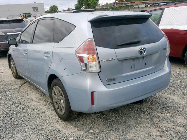 JTDZN3EUXFJ028963 - 2015 TOYOTA PRIUS V BLUE photo 3