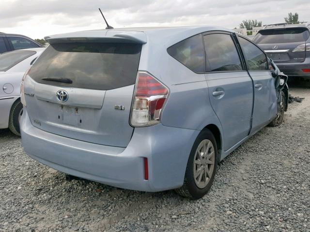 JTDZN3EUXFJ028963 - 2015 TOYOTA PRIUS V BLUE photo 4