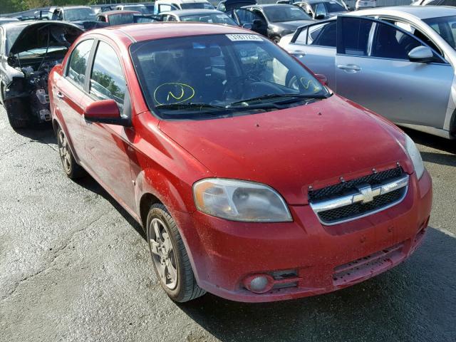 KL1TG56E19B352666 - 2009 CHEVROLET AVEO LT RED photo 1