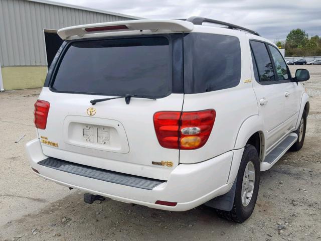 5TDZT38A32S090919 - 2002 TOYOTA SEQUOIA LI WHITE photo 4