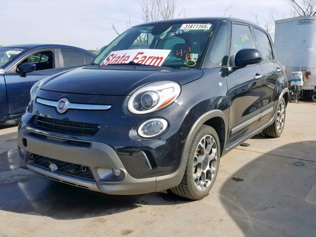 ZFBCFADH8EZ006362 - 2014 FIAT 500L TREKK BLACK photo 2