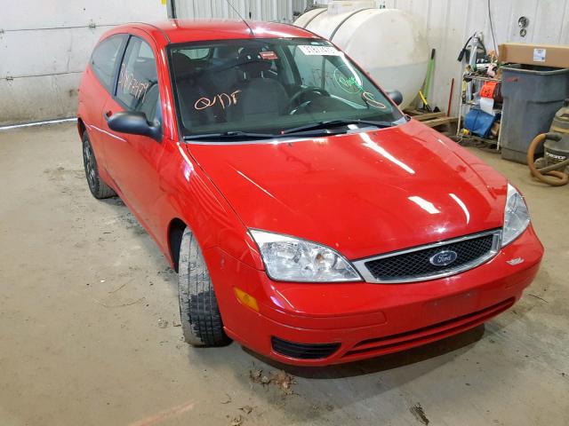 1FAFP31N07W255990 - 2007 FORD FOCUS ZX3 RED photo 1