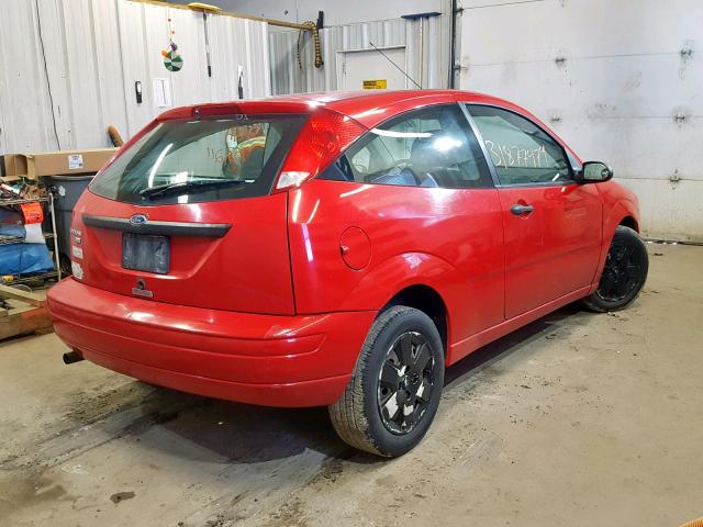 1FAFP31N07W255990 - 2007 FORD FOCUS ZX3 RED photo 4