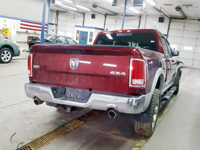 1C6RR7VT5JS164236 - 2018 RAM 1500 LARAM RED photo 4