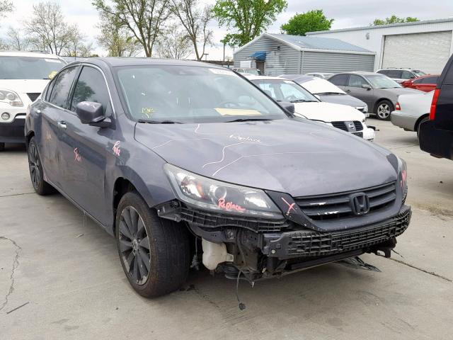 1HGCR3F89EA021434 - 2014 HONDA ACCORD EXL GRAY photo 1