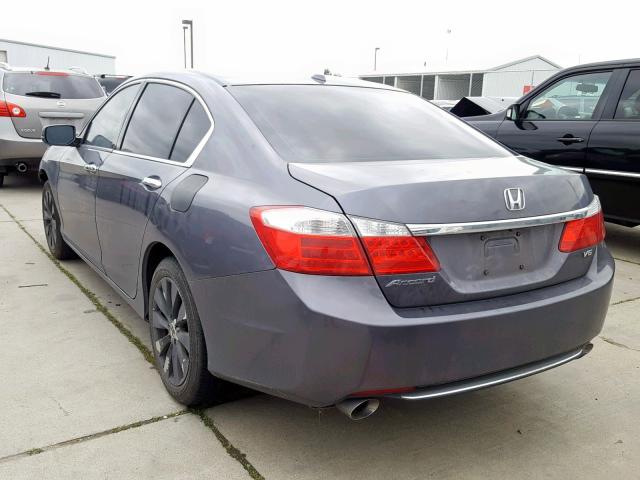 1HGCR3F89EA021434 - 2014 HONDA ACCORD EXL GRAY photo 3