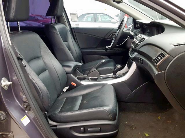 1HGCR3F89EA021434 - 2014 HONDA ACCORD EXL GRAY photo 5