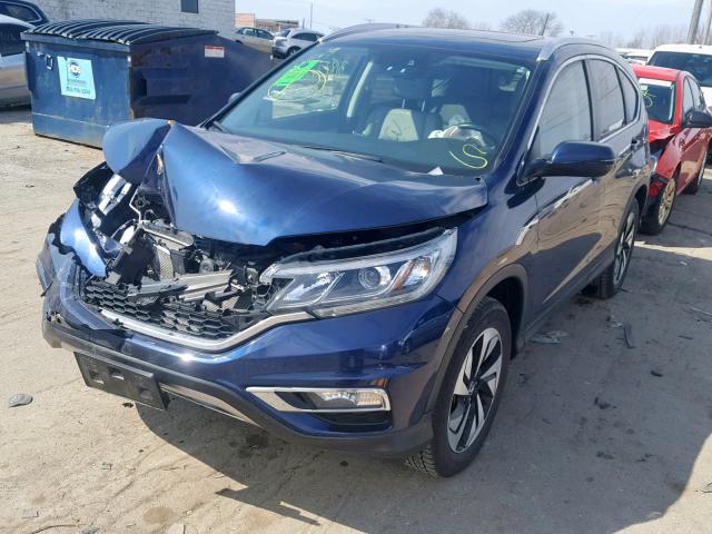 5J6RM4H93GL037827 - 2016 HONDA CR-V TOURI BLUE photo 2