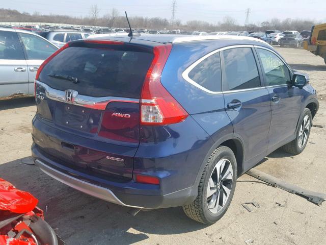 5J6RM4H93GL037827 - 2016 HONDA CR-V TOURI BLUE photo 4