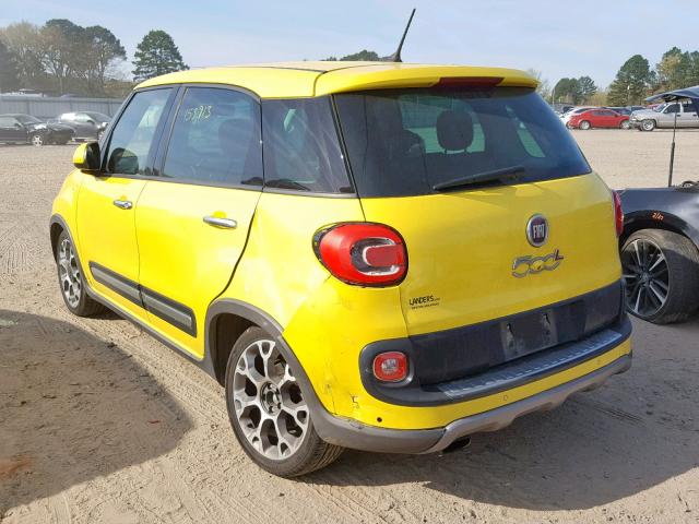 ZFBCFADH6EZ016937 - 2014 FIAT 500L TREKK YELLOW photo 3