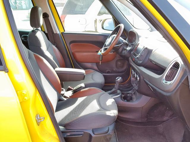 ZFBCFADH6EZ016937 - 2014 FIAT 500L TREKK YELLOW photo 5